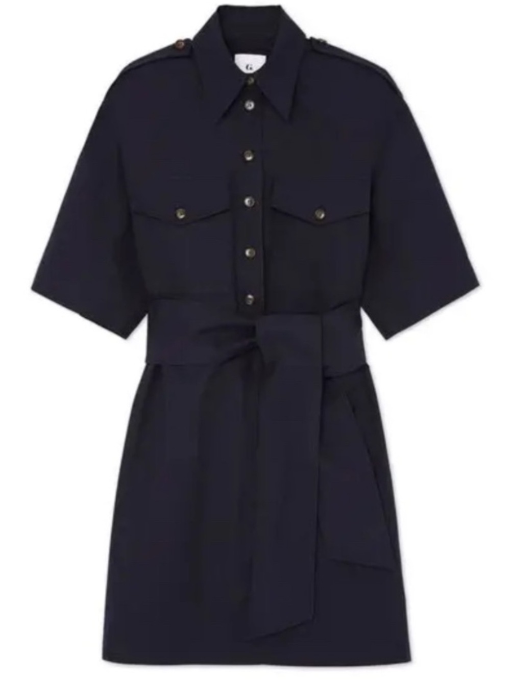 G label by GOOP navy Roxanne utility dress Size 4